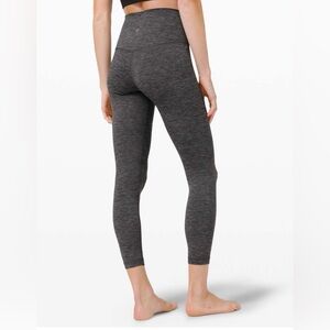 Lululemon Align Pant 25” Heathered Black Nulu High Rise Yoga Leggings Size 0